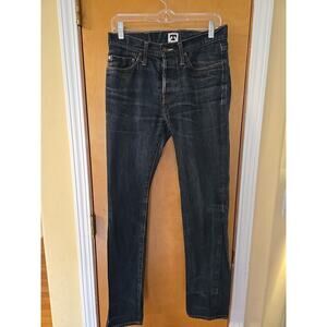 Tellason Jeans Mens 29x 31 Blue Selvedge White Oak Cone Denim Button Fly